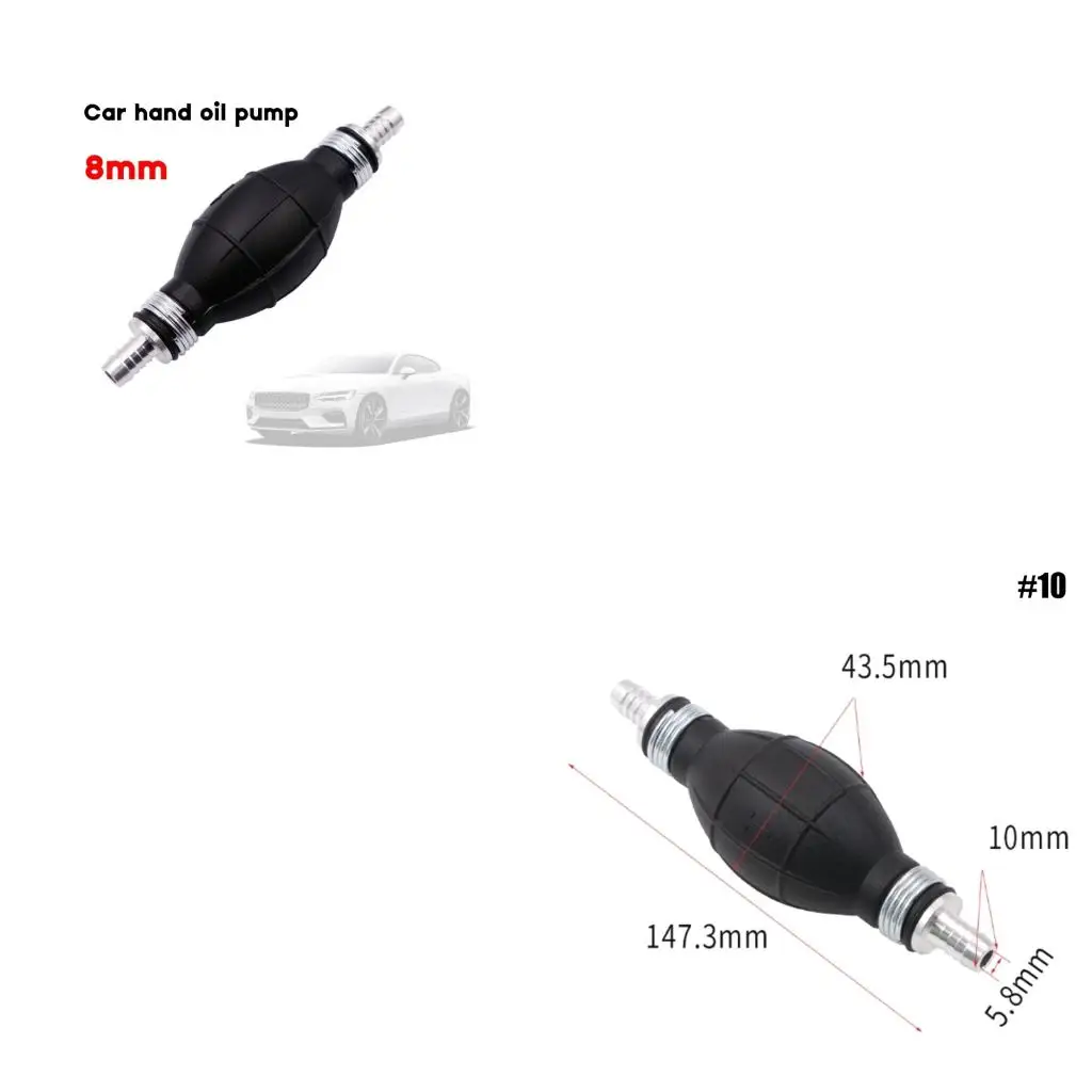 XA6H Hand  Hand Pump Automobile 8mm Rubber Aluminum Spherical - Bulb Rod Connection Rods Tanks