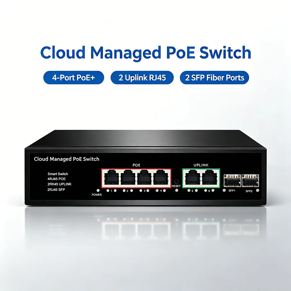 8-port-smart-managed-switch-gigabit-ethernet-poe-switch-with-sfp-port-app-web-management-support-vlan-qos-dhcp-igmp-snooping