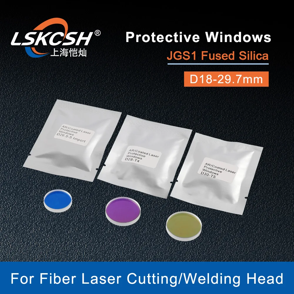 Glass Laser Protection Lens Window Protective Windows Dia22.35/24.9/25.4/26.5/27.9/28 Fiber Laser Cutting Machine Debris Shield