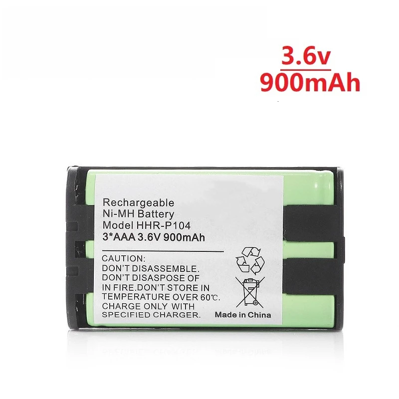 Batería de teléfono para el hogar, pila recargable de 3,6 V, 900mah, para Panasonic HHR-P104/1B, HHRP104, Tipo 29, 3 x AAA, NiMH, 3,6 V