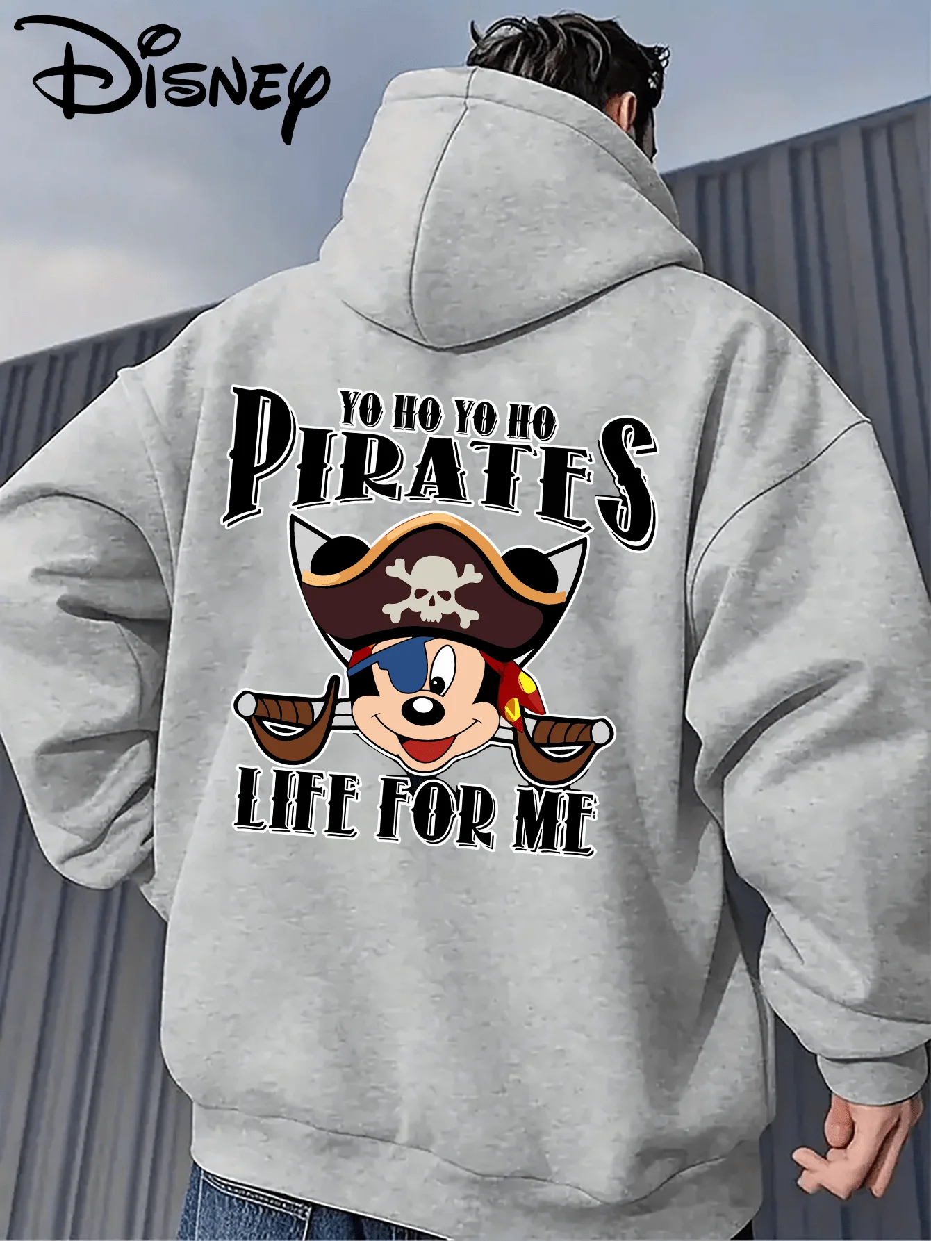 ديزني ميكي ماوس الرجال هوديي الخريف الشتاء عارضة للجنسين البلوز البلوز رياضية الملابس هودي المتضخم الشارع الشهير