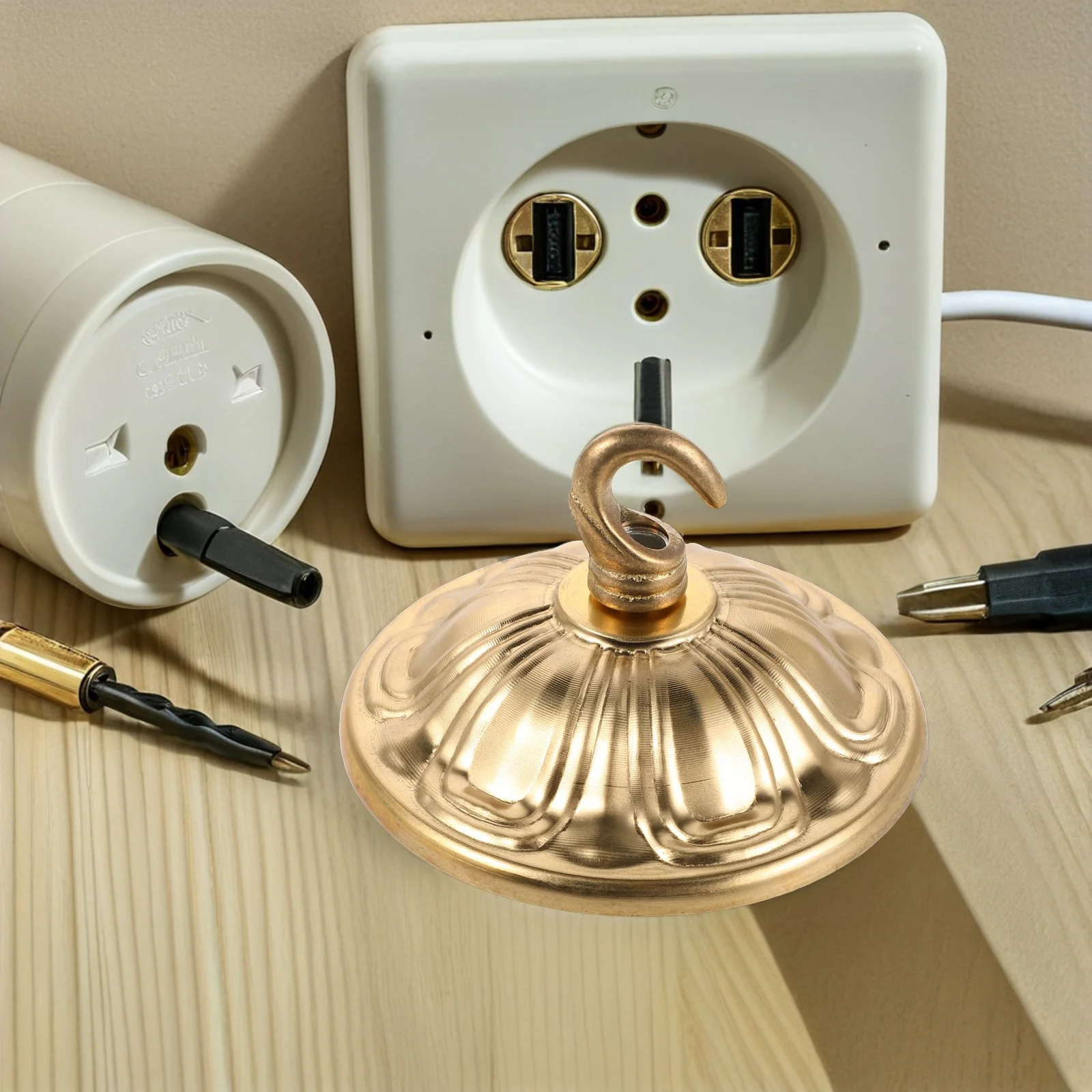 

Chandelier Accessories Pendant Lamp Parts Hook Ceiling Hanging Light Fixture Base Holder Lampshade Metal