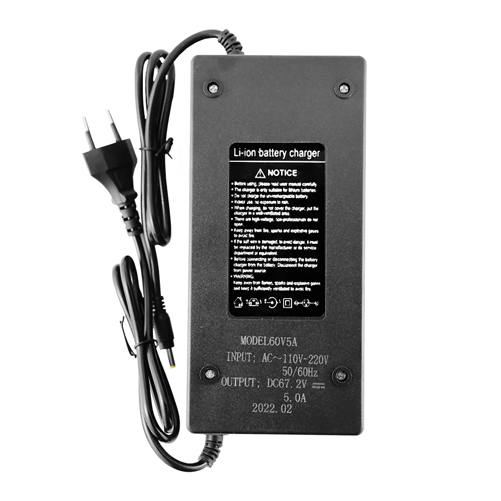 LiitoKala 67.2V 5A Lithium Battery Charger 60V 5A Li-ion Fast Smart Charger 110V / 220V for 16S 60V  battery pack