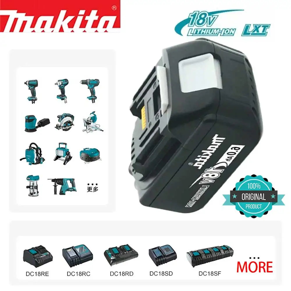 

Makita 18V 6.0Ah wiederaufladbarer geeignet BL1840 BL1830 BL1830B BL1850 BL1850B Original Ultra large capacity battery