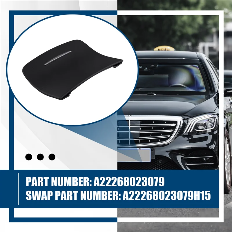 Car Rear Armrest Ashtray Trim Plate Storage Box Cover A22268023079 For S-Class W222 S300 S320 S350 S450