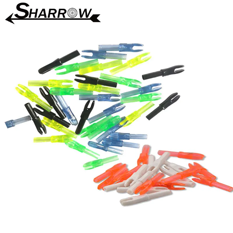 24pcs Archery Arrow Nock Arrow Cam Plastic Nocks ID 4.2mm Arrow Shaft Carbon Aluminum Arrow Shooting Hunting Accessories