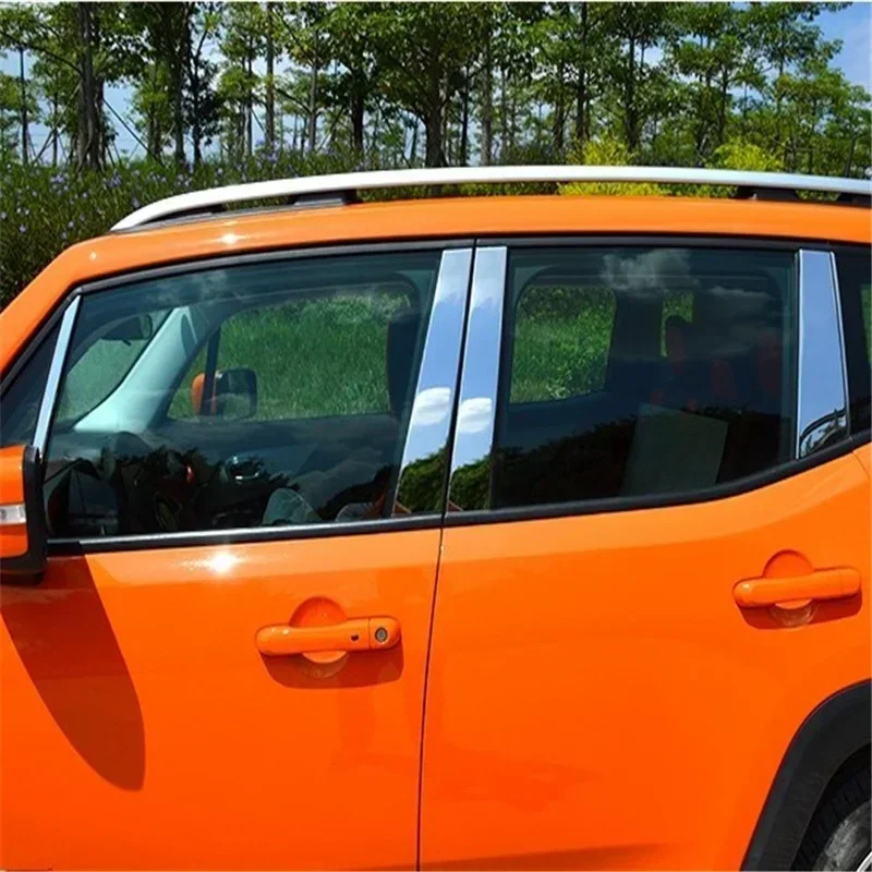 

WELKINRY для Jeep Renegade 2014-2023, кузов автомобиля из нержавеющей стали, дверное окно, центральная средняя стойка B C, накладка на стойку