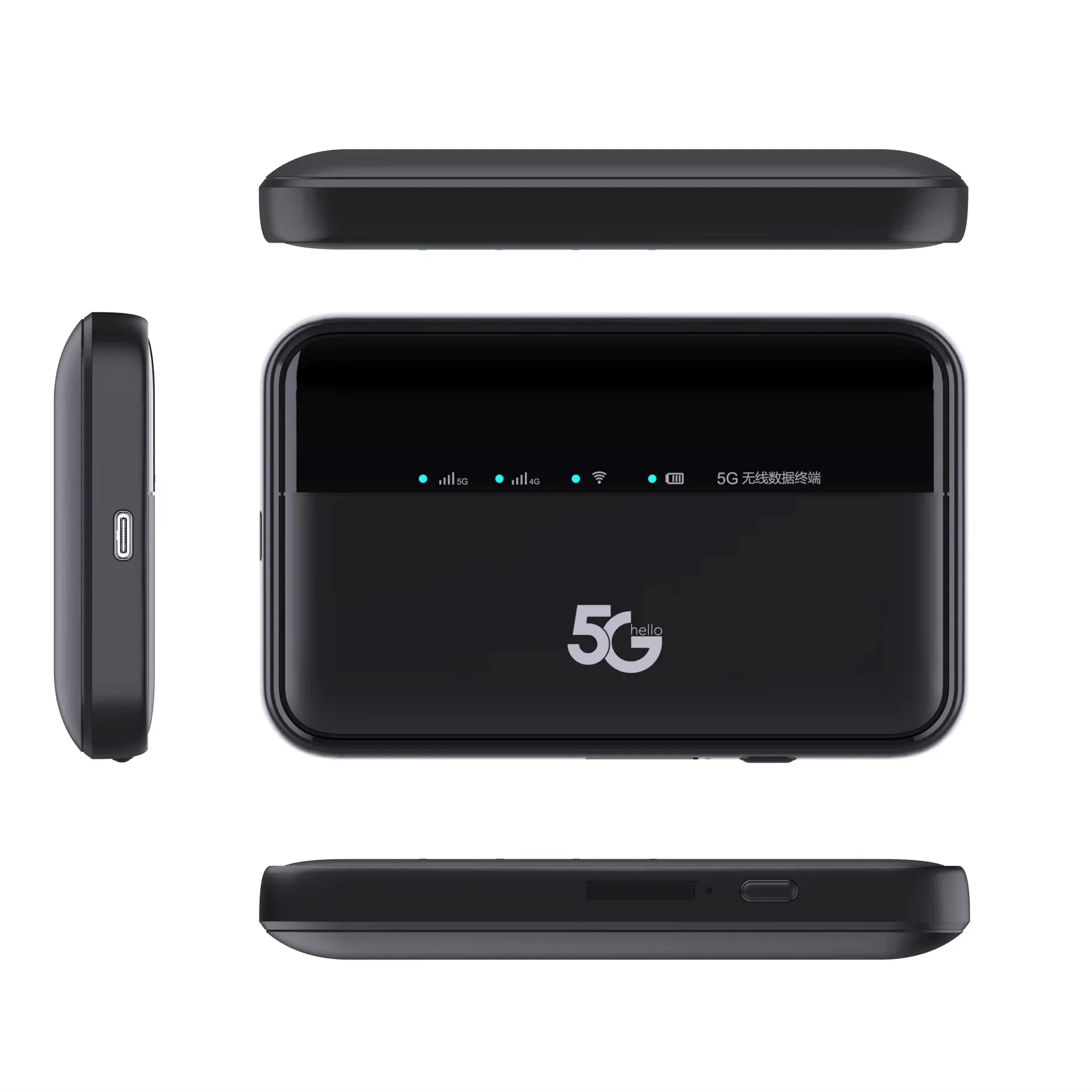 Pocket WiFi 5G MTK WiFi 6 LPDDR4X 2GB RAM+EMMC 8GB ROM 4*4 MIMO 10000 MAH Li-ion Battery Mobile CPE Home Router