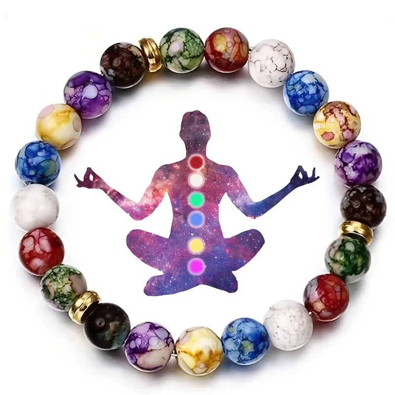 

7 Chakra Crystal Bracelet For Women Yoga Meditation Gift Balance Protection Energy Bracelet