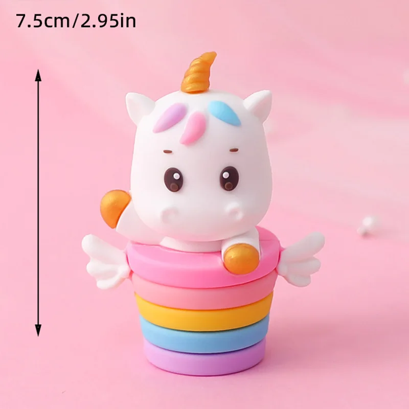 Einhorn-Kuchenaufsatz, Mädchen-Geburtstagsparty-Dekoration, bunter Regenbogen, für Kinder, ein Jahr, Partyzubehör, Babyparty-Dekoration, Mädchen, 16. – Detail 17