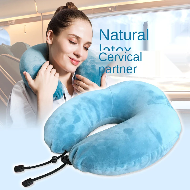 

Thailand Natural Latex Neck U-shaped Pillow Nap Travel Pillow Neck Pillow Cervical Pillow Airplane Pillow U-shaped Neck Pillow