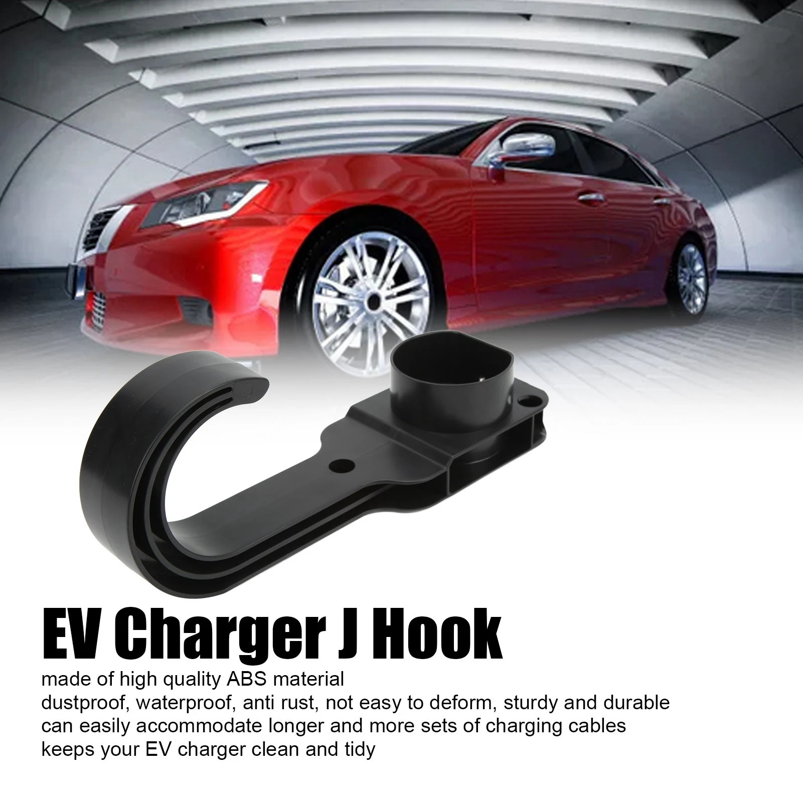 

EV J Hook Wall Mounted EV J Hook Electric Vehicle Charging Cable Holder Organizer for Type 2 Plug