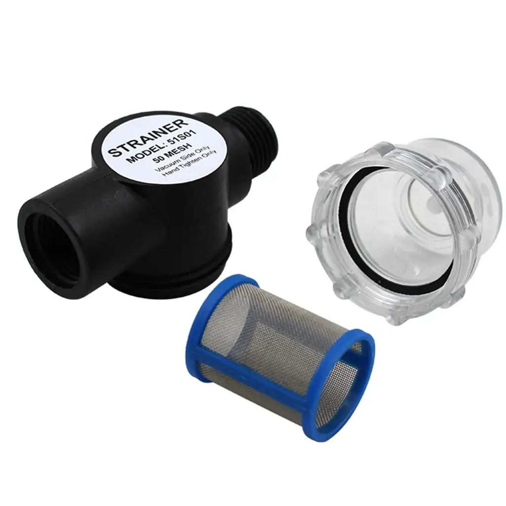 

RV Marine Diaphragm Water Pump Strainer - Twist On Pipe Filter - 1/2inch Barb