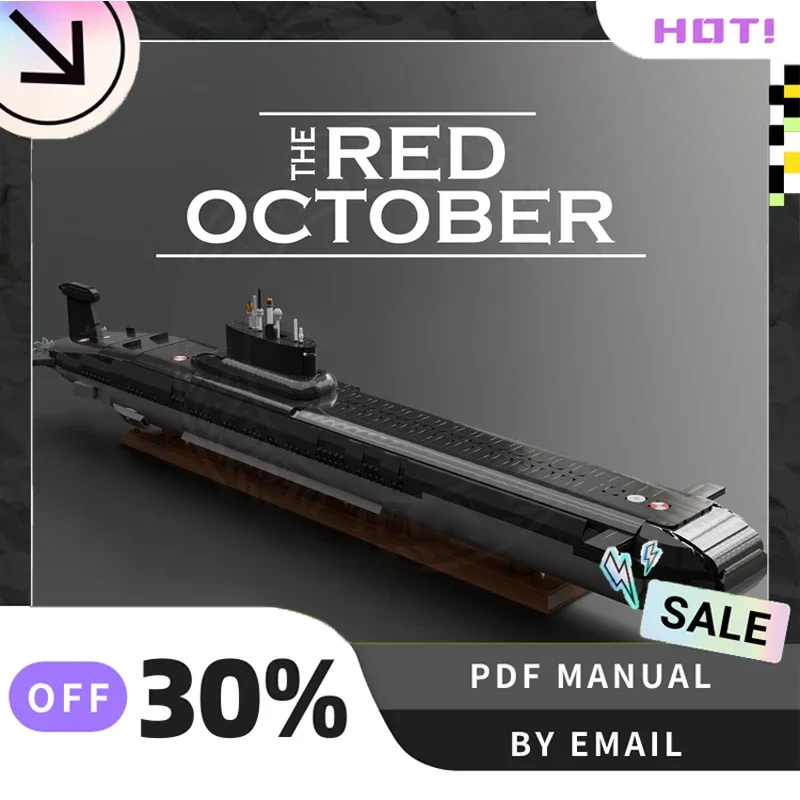 

[4235 шт.] индивидуальный набор MOC подводной лодки, креативные строительные блоки, STEM, развивающие игрушки, комплект строительной модели «сделай сам», подарок на день рождения