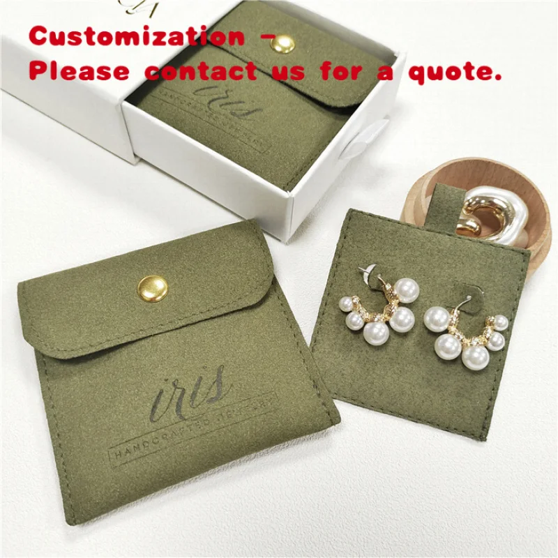 

custom.BSCI Jewelry Box With Suede Microfiber Jewelry Pouch and Insert Earring Card Customized Jewelry Packaging Pouch