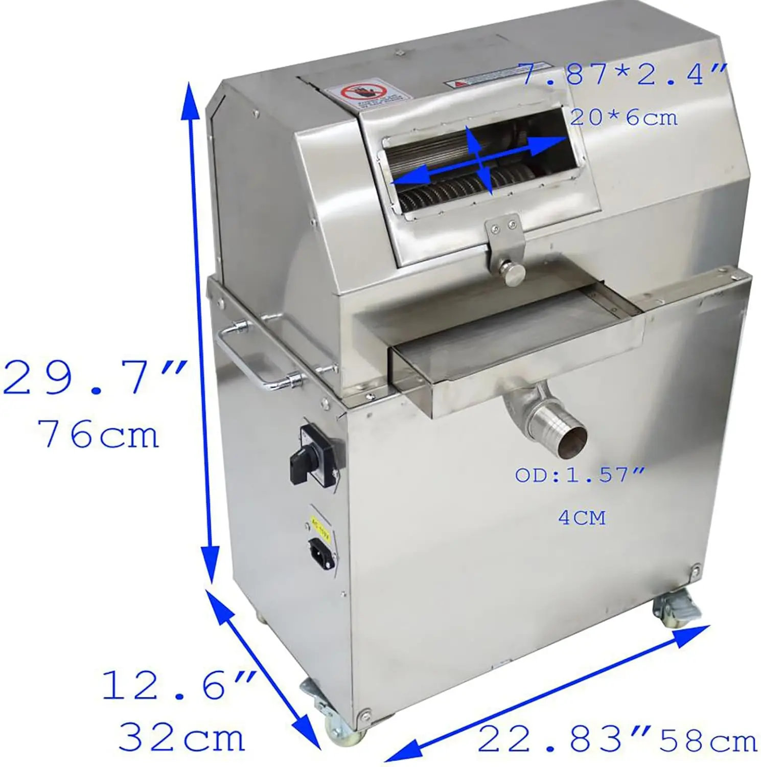 Коммерческая электрическая соковыжималка для сахарного тростника, соковыжималка из нержавеющей стали 110 В, 1500 Вт, 3 ролика