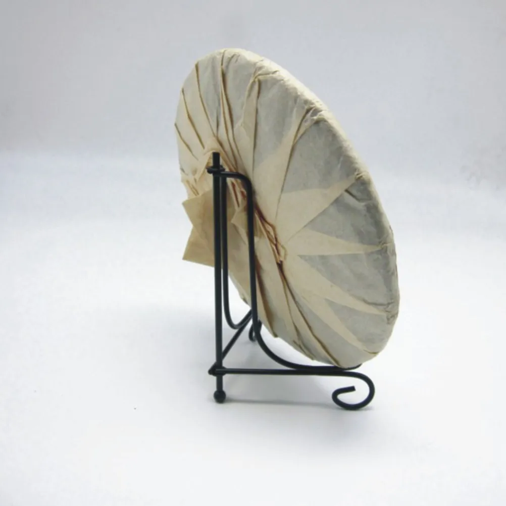 Plate Display Stand 2 Pack Black Iron Easel Dish Holder with Curved Legs for Home Office Desktop Decor