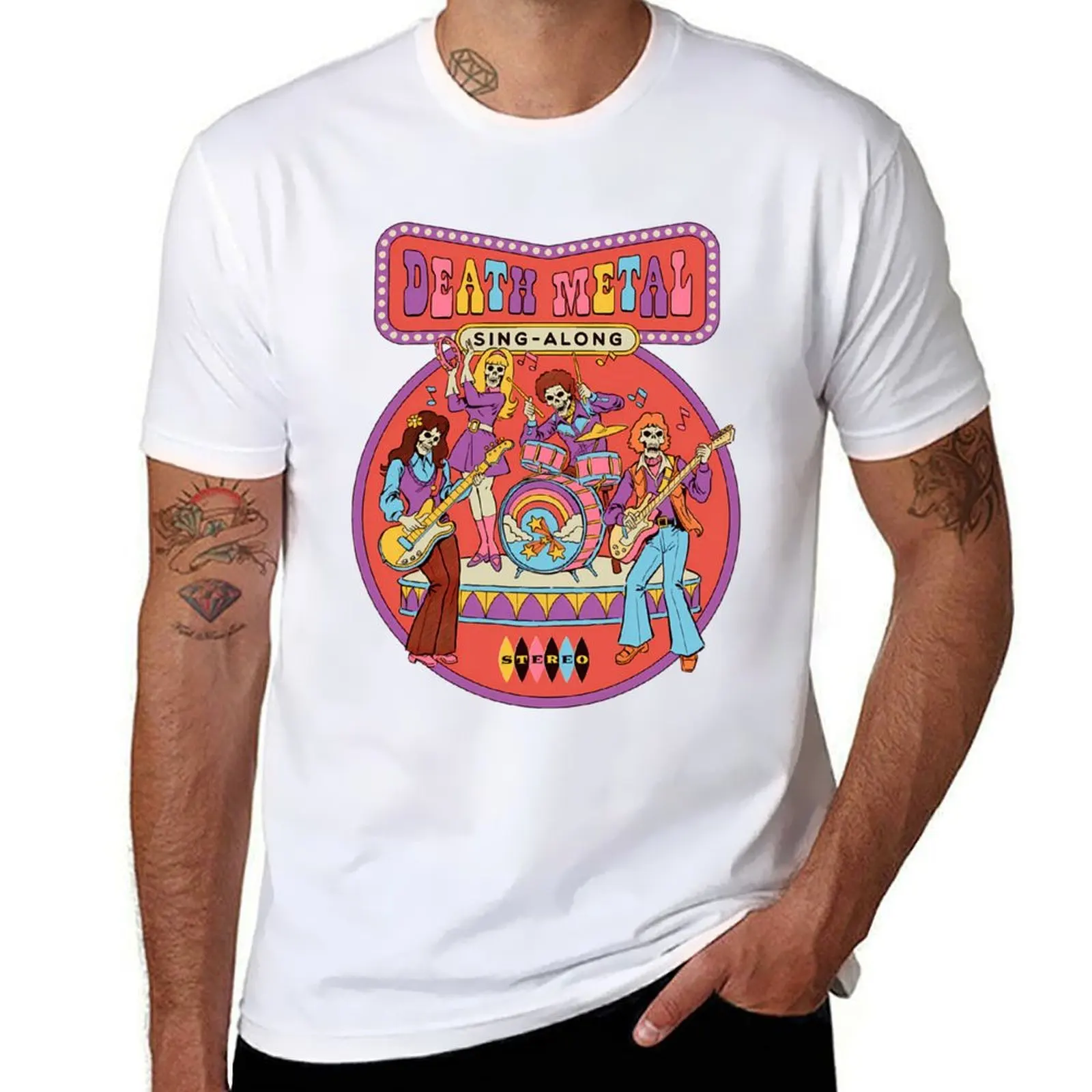 

100% for men shirts man Sing-Along man cotton t t Death man t shirts Metal graphic T-Shirt shirts