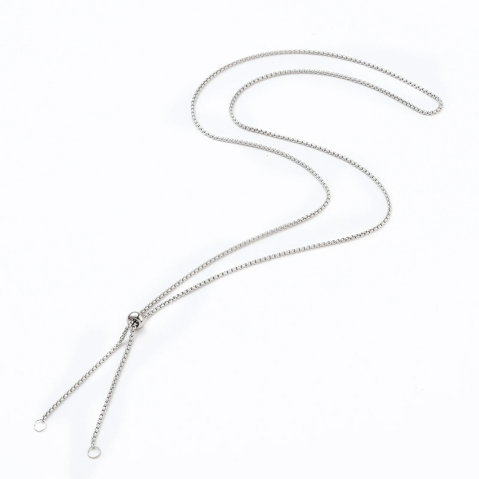 

10 шт. регулируемая цепочка-слайдер из нержавеющей стали 304, изготовление ожерелья с пробками, ювелирные изделия «сделай сам», аксессуары ручной работы, 60 см