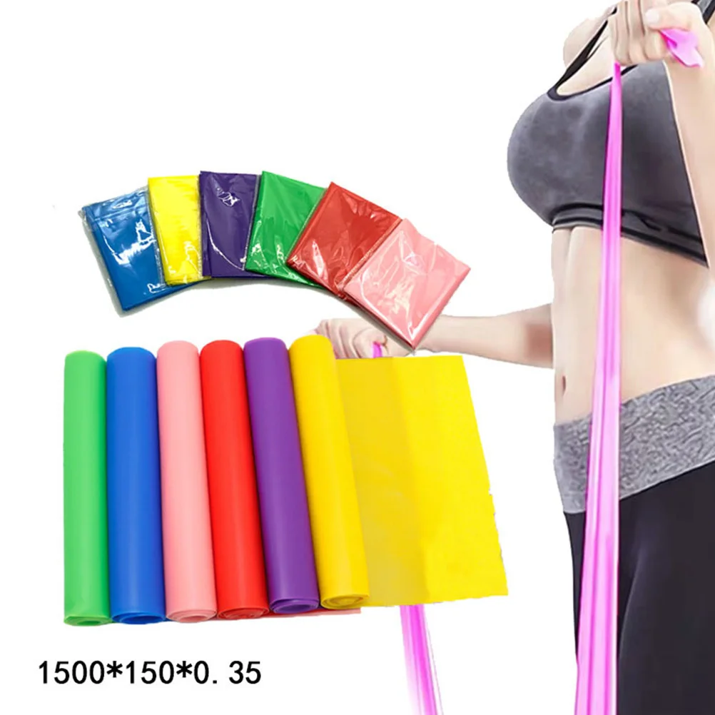 

5Pcs Yoga Resistance Bands Durable Elastic Hip Bands for Fitness Warm Up Workout Exercise Blue Pink Purple Yellow Red