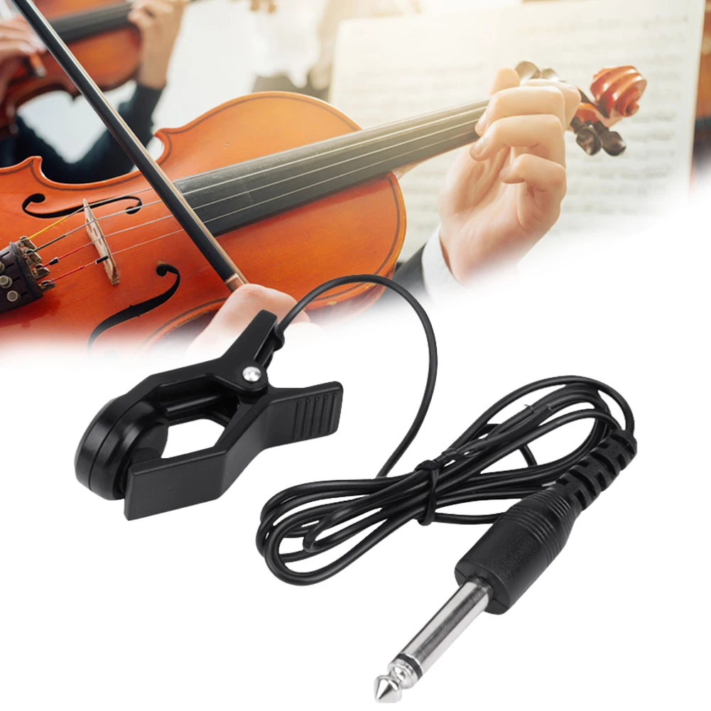 Guitar Pickup Professional Clip On Microphone Guitar Pickup for Violin Banjo Mandolin Ukulele Sax Flute Musical Instrument Tool