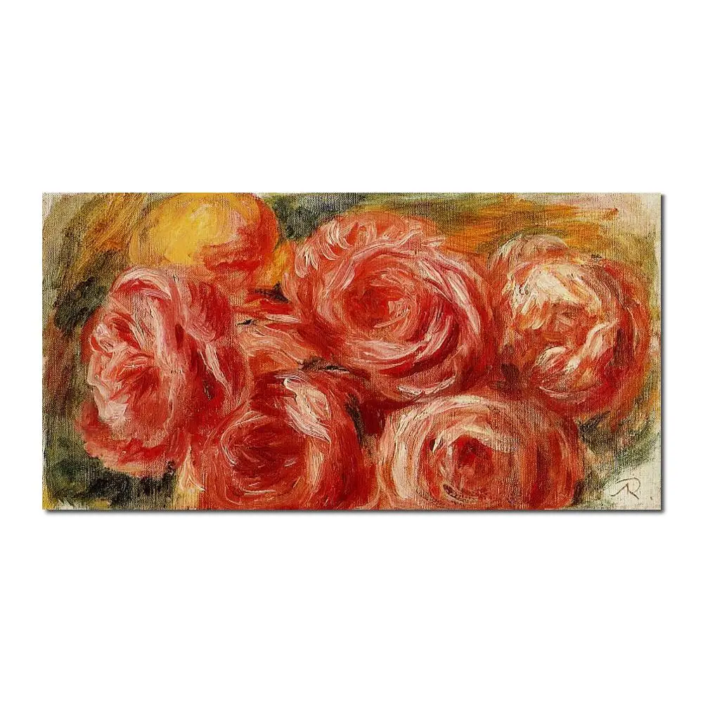 

oil reproductions canvas Red Roses by Pierre Auguste Renoir art Hand-painted High quality