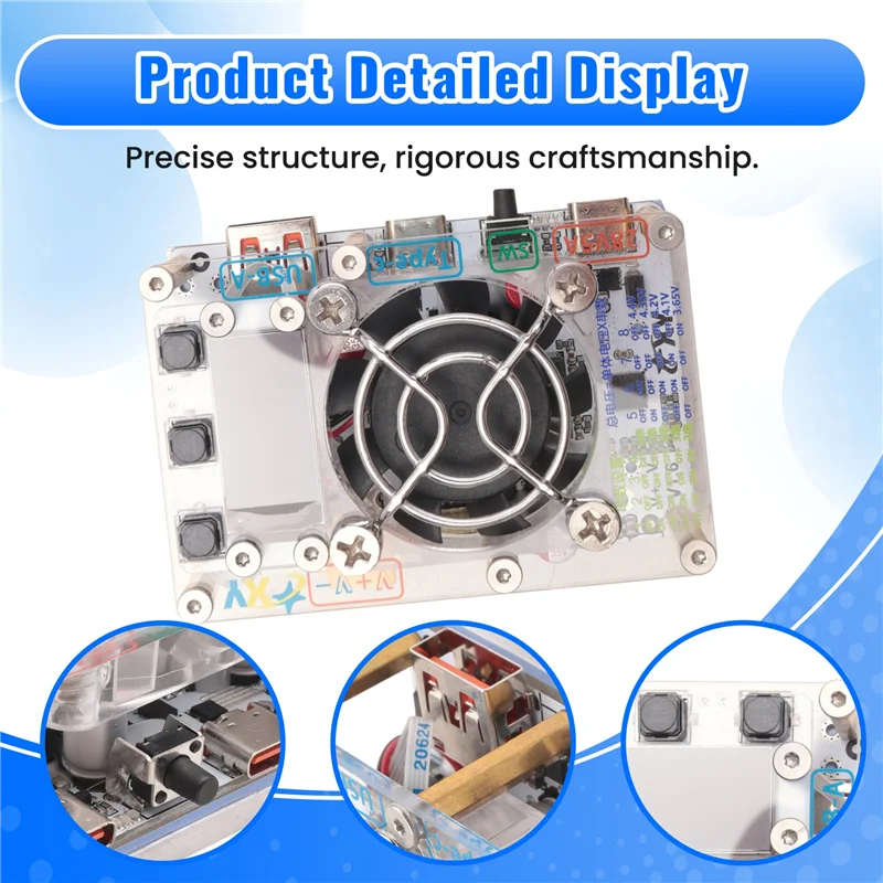 PD3.1 140W+140W/280W Fast Charging Module 0.96Inch Li/Li-Iron 21700/18650 2S/3S/4S/5S/6S DIY Power Bank Motherboard XT30