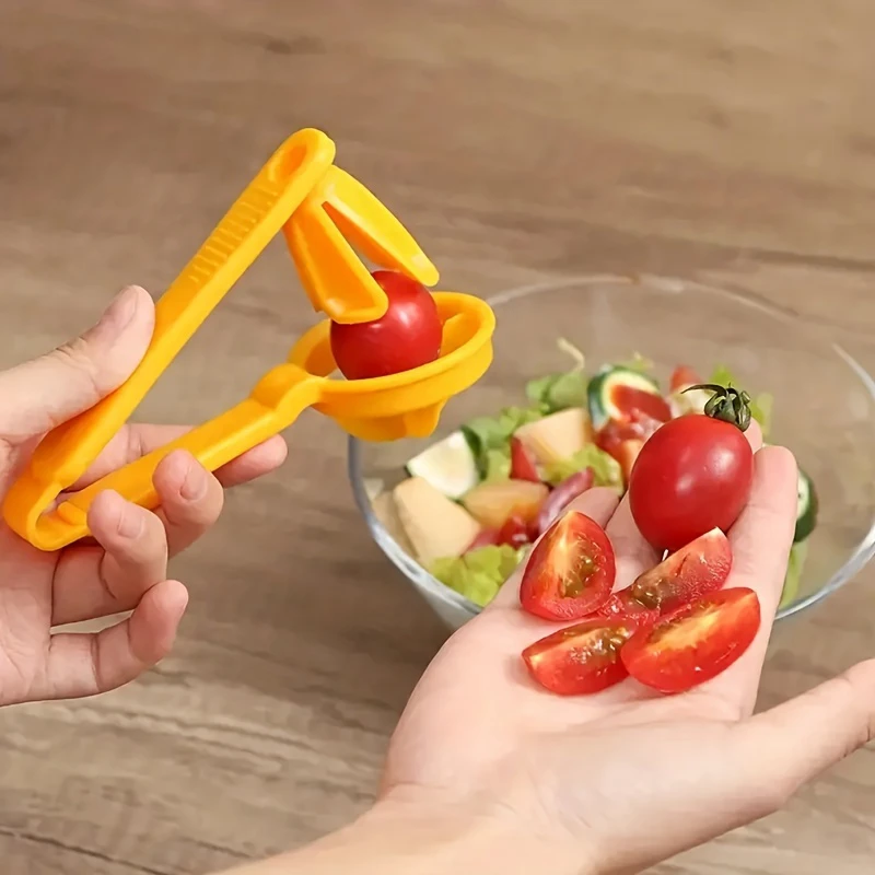 Grape Tomato Strawberry Cutter Multifunctional Manua Splitter Vegetable Fruit Cutter No Blade Creative Kitchen Supplies Tool