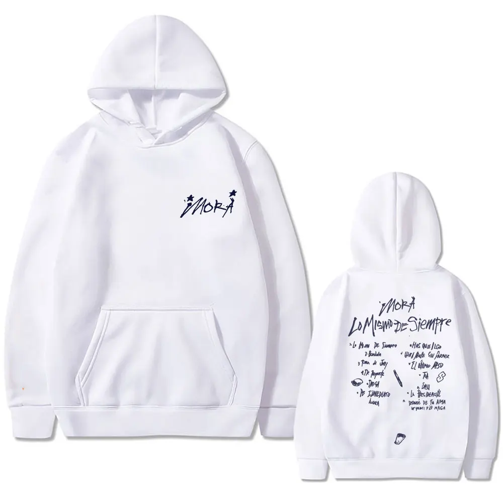Rapper Mora Lo Mismo De Siempre 2025 Hoodie Men Women's Hip Hop Fashion Pop Music Sweatshirt Men's Casual Oversized Streetwear