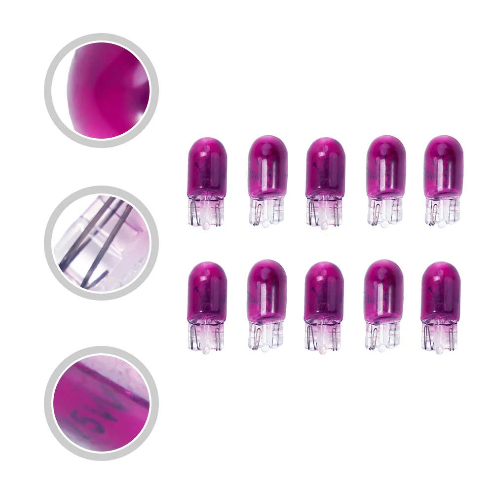 Gauge Light Gauge Bulbs Car T 10 T10 Wedge 10 Pcs 3W Accessories Purple Replacements Super Bright For Dashboard