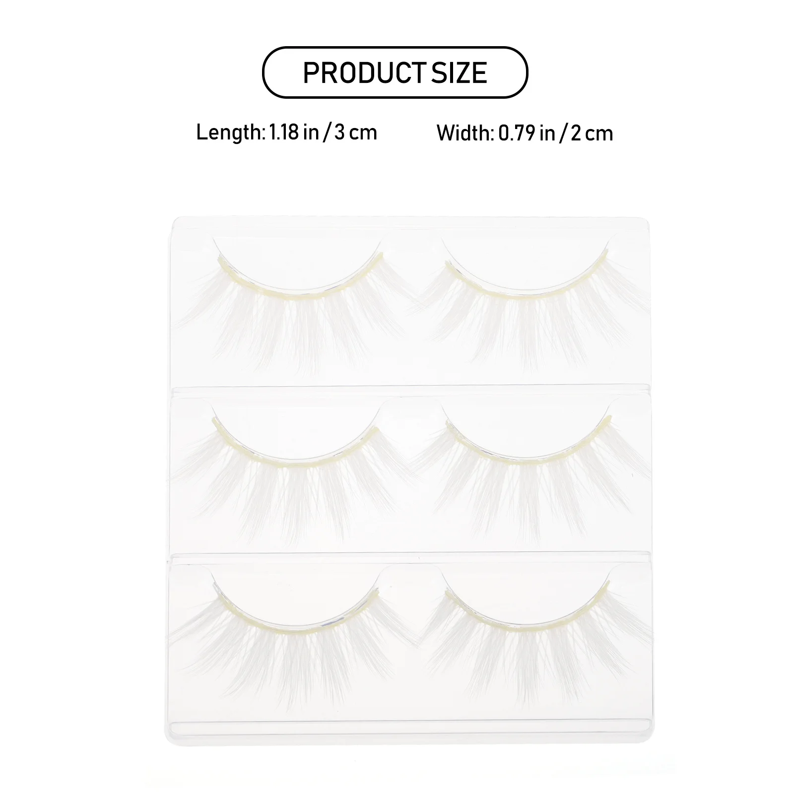6 個のコスプレまつげセット ホワイト ハイボリュームまつげ ドラマチックな目元に最適 イブニングイベントや写真撮影に最適