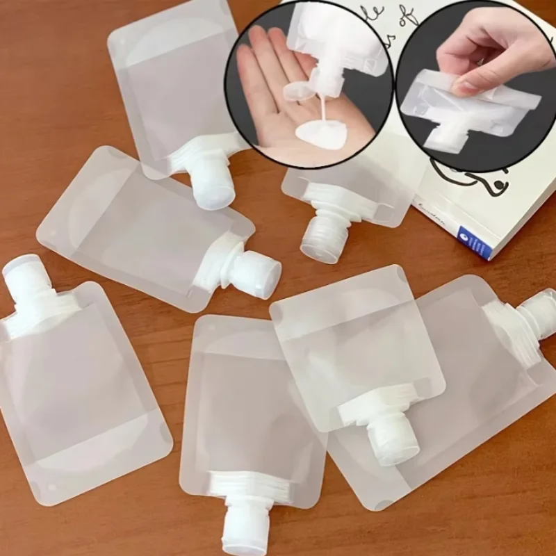 10Pcs 30/50/100ml Transparente Reise Waren Extrusion Taschen Lotion Subpaket Wiederverwendbare Auslaufsicher Shampoo Kosmetik lagerung Tasche