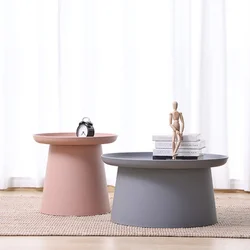 New Plastic Tea Table Round Coffee Table Modern Small Apartment Bay Window Balcony Table Combination Living Room Side Table