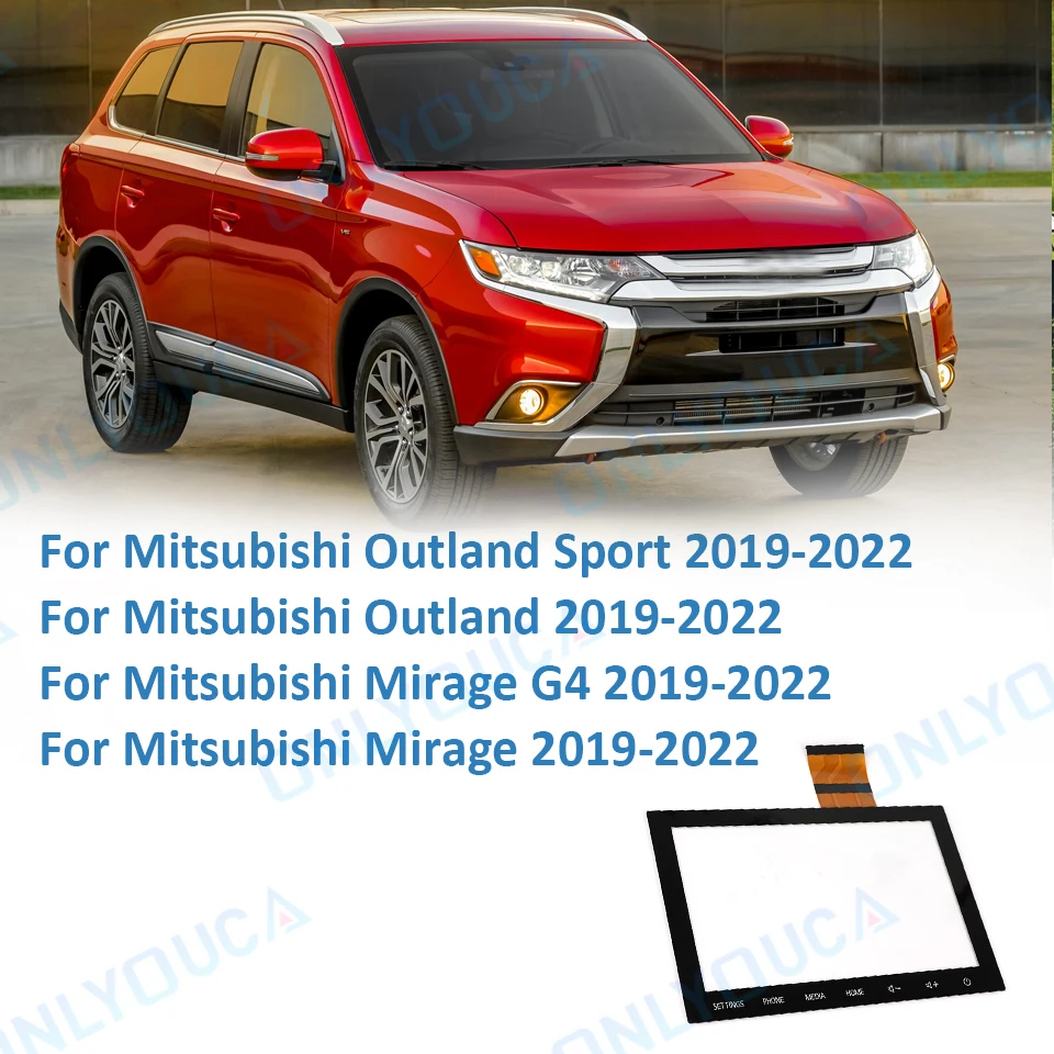 

8" Touch Screen Glass Digitizer Radio 2 Knobs 8740A040 8740A076 8740A101 8740A098 8740A100 For Mitsubishi Outlander 2020-2022