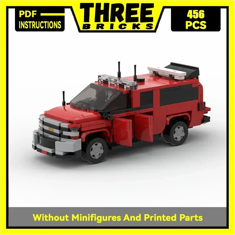 City Vehicle Model Moc Building Bricks New York Fire Brigade Battalion 46 Technology Blocks Gift Christmas Toy DIY Sets Assembly