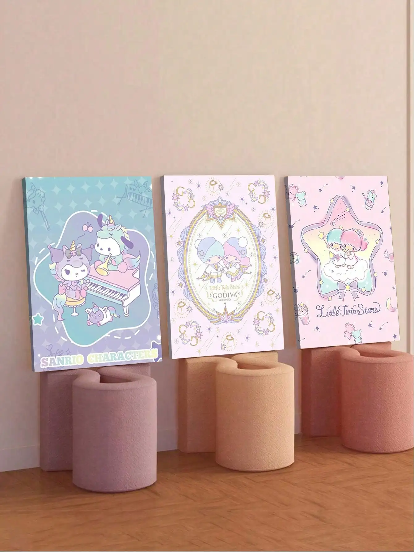Anime Peripheral Sanrio Poster Cute My Melody Canvas Painting Print Children's Room Decoration Christmas Gift frameless