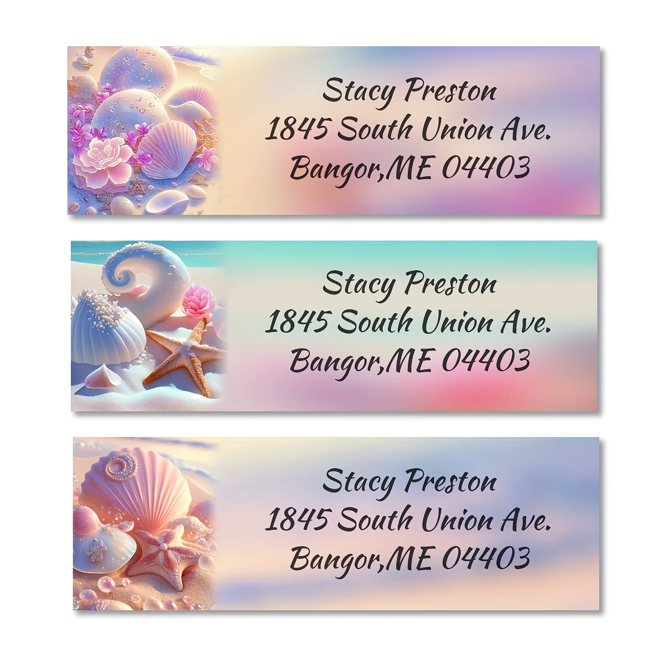 6.35*1.9CM  Custom Personalized Return Address Labels - 10 Styles Floral Designs,Self-Adhesive Stickers,Suit for Any Occassion