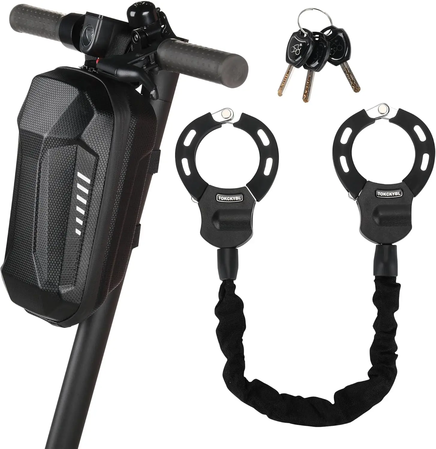 

Heavy Duty 8mm Anti-Theft Chain Lock with 3 Keys, Weatherproof Security for Scooters, Bikes, Motorcycles