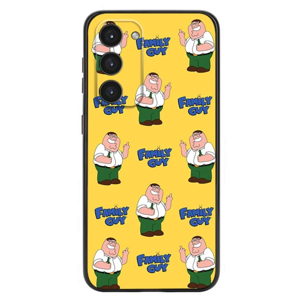 Cute Family G-Guy Phone Case For Samsung Galaxy A20,A21s,A22,A31,A32,A52,A53,A72,73,A80,A91 Soft Liquid Silicone Black Cover