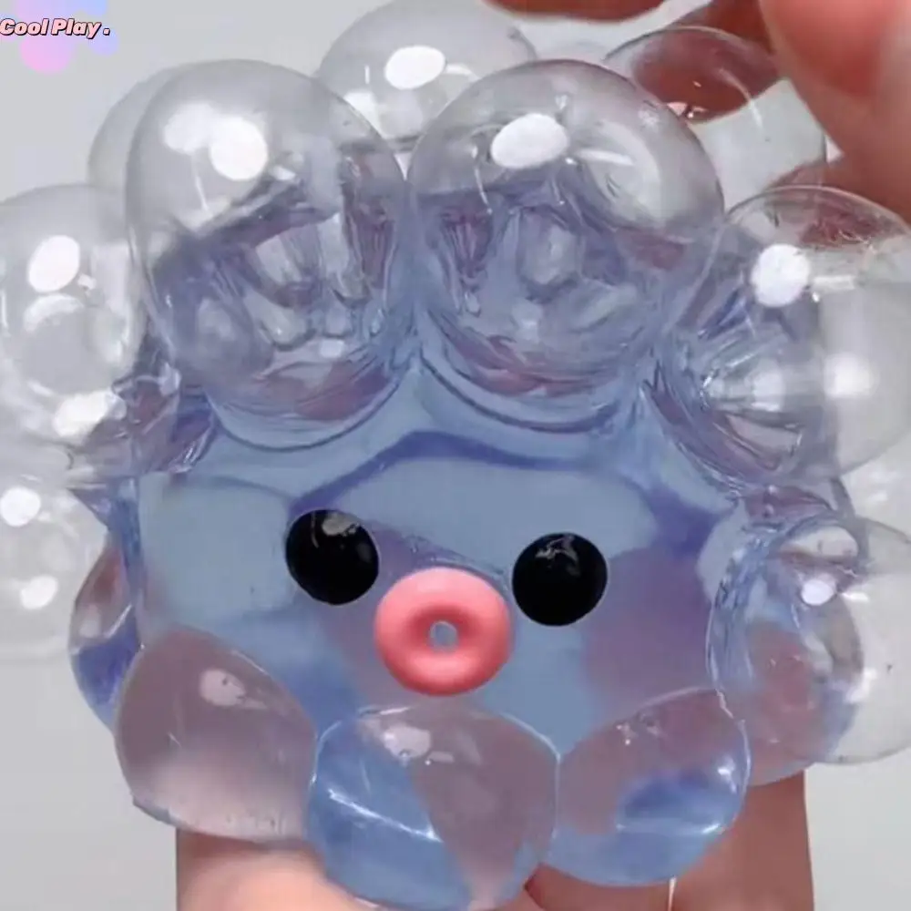 

Squeezing Acne TPR Crystal Ball Transparent Simulation Water Ball Pinching Toy Realistic Creative Bubble Octopus Pinching Toy