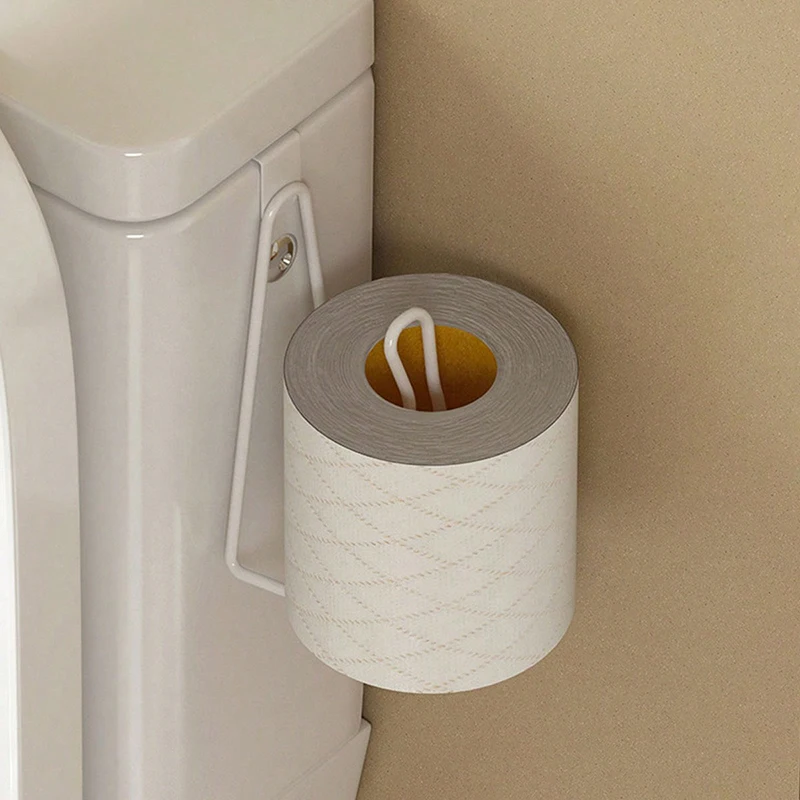 1 PC Toilet Roll Paper Holder Organizer Wall Mount Storage Stand Kitchen Bathroom No Drill Tissue Towel Dispenser Stainless