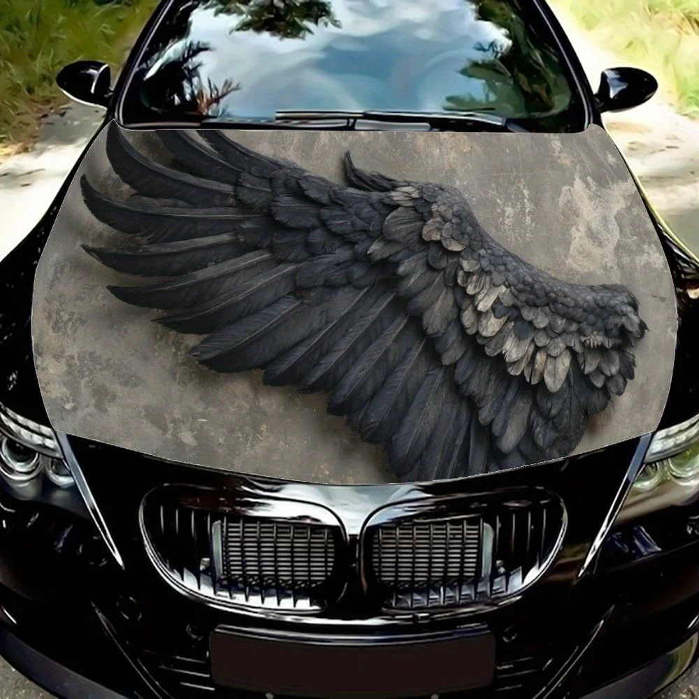 Gorgeous wing print,car hood stickers,PVC waterproof Self adhesive car hood sticker,car hood decoration protection stickers,Auto