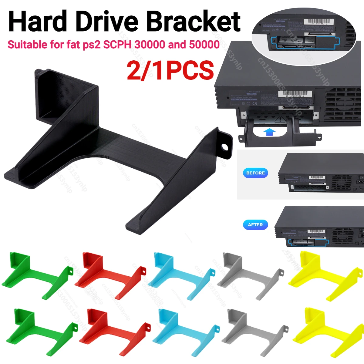 2.5 ''Festplatten halterung für ps2 scph Konsole 3D-Druck SSD-Festplatten unterstützen Sata ide für