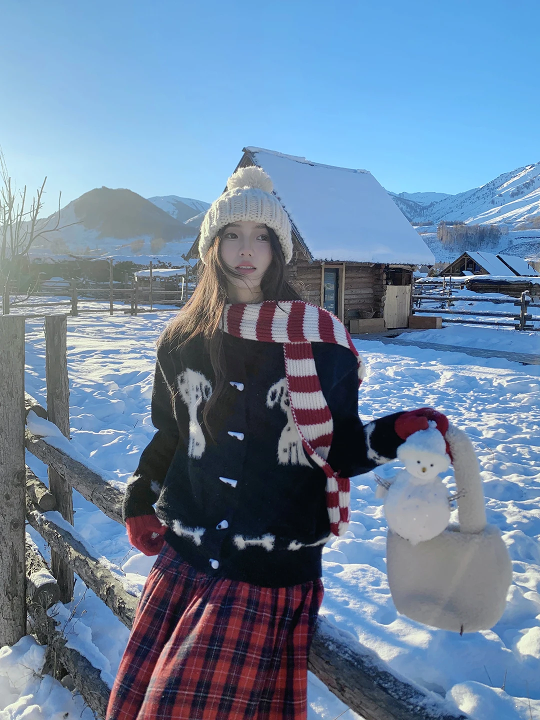 

Cozydays Thiened Warm Knitted Open Cardigan Women's Winter Loose Slimming round Ne Sweater Outerwear Soft Polyester Fiber