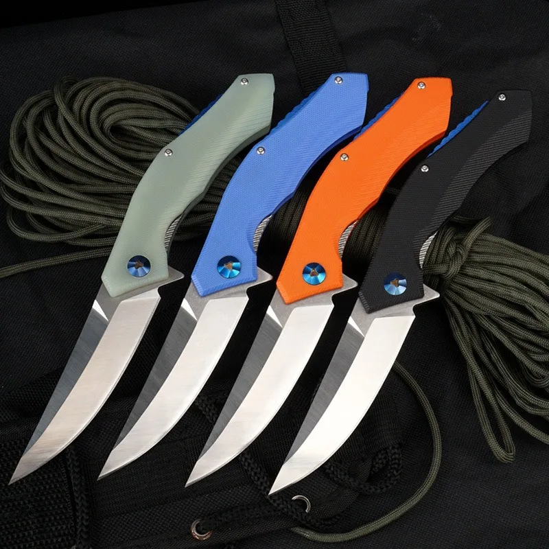 

TL-D057 Outdoor Camping Survival Folding Pocket Knife Blade D2 Sharp Portable Knives Tactics Utility Fruit Self-defense EDC Tool