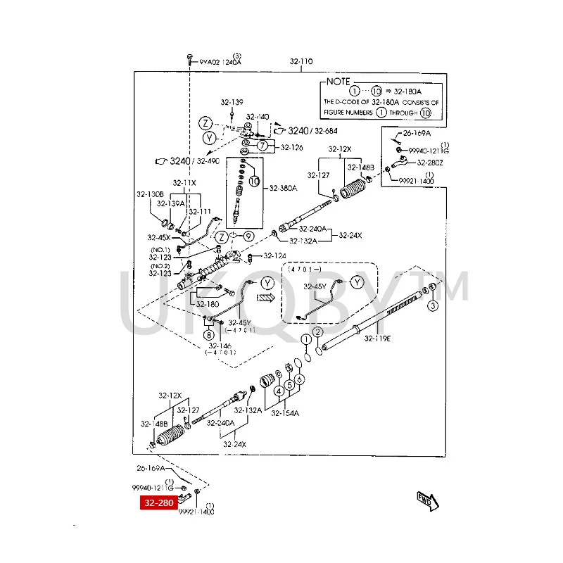 G26A32290 G26A32280 Suitable for Ma zd a 6 Steering wheel tie rod outer ball joint