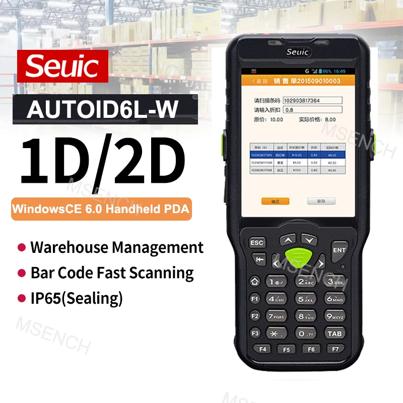 Imagem -06 - Seeic Windows ce os Computador Móvel Handheld Pda com Scanner de Código de Barras Wifi bt Gps Tablet para Gerenciamento de Inventário Autoid6l-w