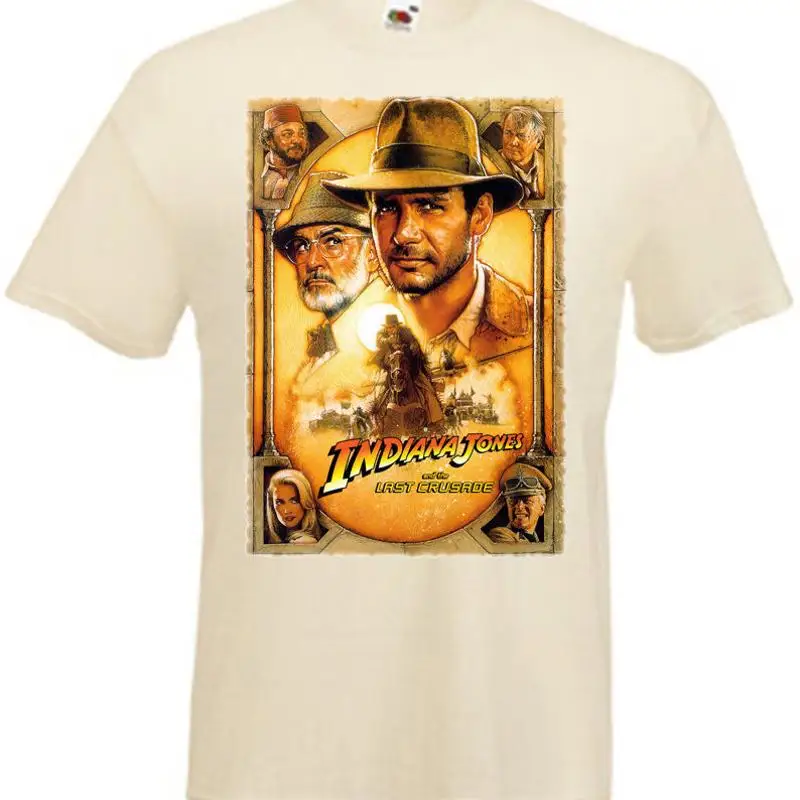 INDIANA JONES AND THE LAST CRUSADE v 2 Movie poster T shirt natural all sizes