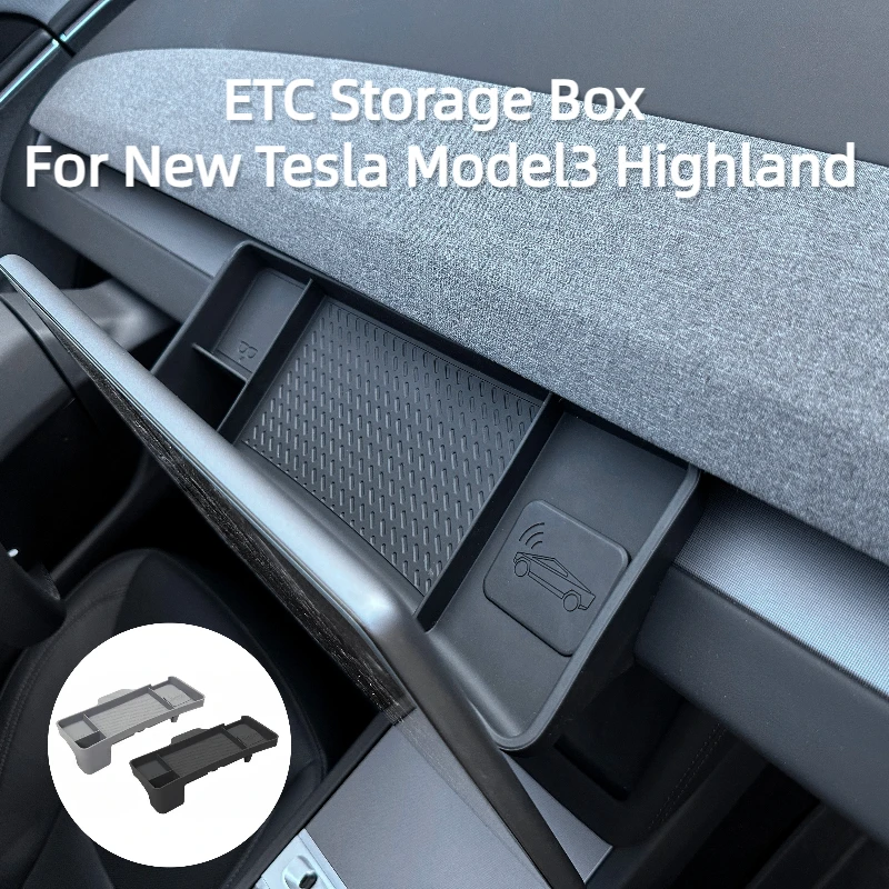 

ETC Storage Box for New Tesla Model3 Highland 2024 Screen Rear Bracket Tray Instrument Panel ETC Bracket Decoration Accessories