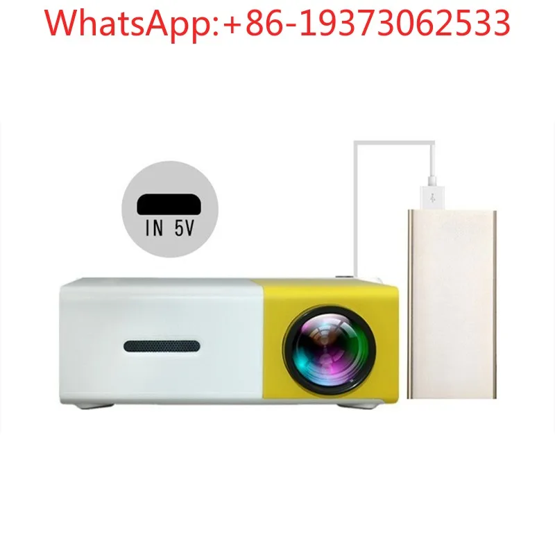 YG300 Projector Mini Micro Entertainment Portable Home LED Mobile Phone WIFI Wired Same Screen Projector view 4